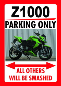 Z1000 PARKING ONLY parking sign